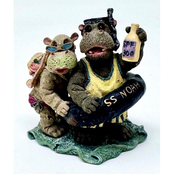 Boyds Bears Other - Boyds Bears Hippolita & Hugo D. Nile Noah's Ark Series 3 #2436 Bearstone Figurin